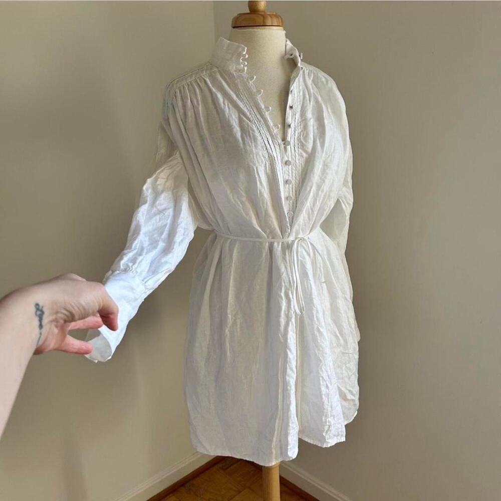 Banana republic white linen mini